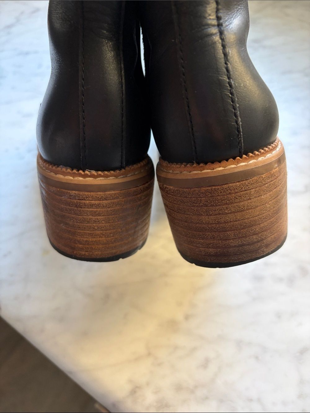Tom’s Black Leather Marina Bootie size 7.5 - Picture 6 of 7